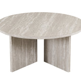 Salontafel 'Drasir' Rond Decor Travertin Grijs