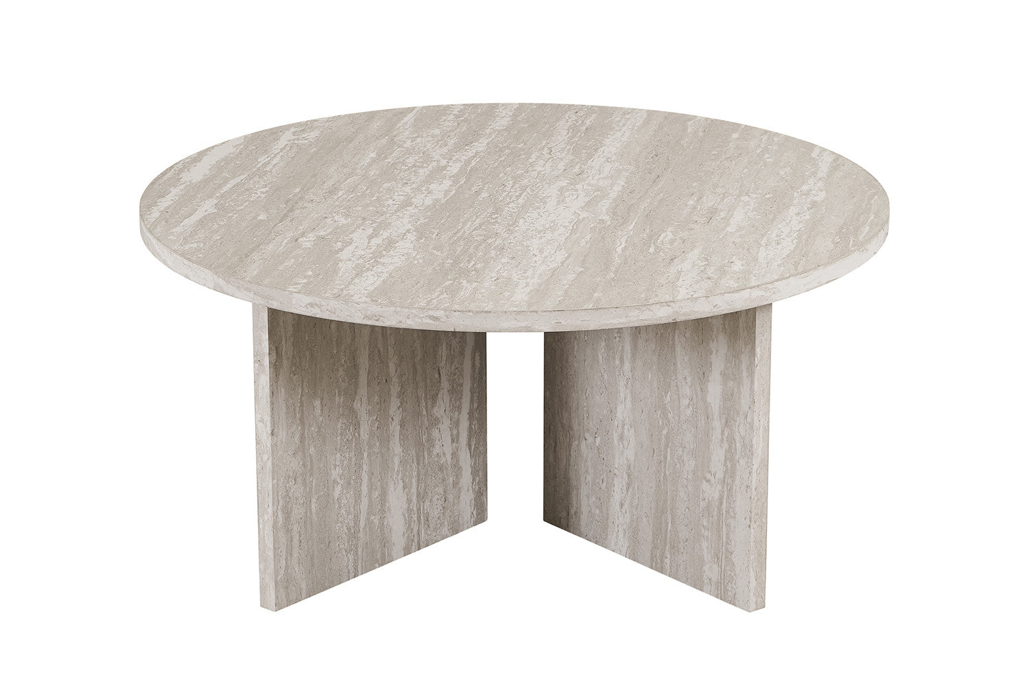 Salontafel 'Drasir' Rond Decor Travertin Grijs