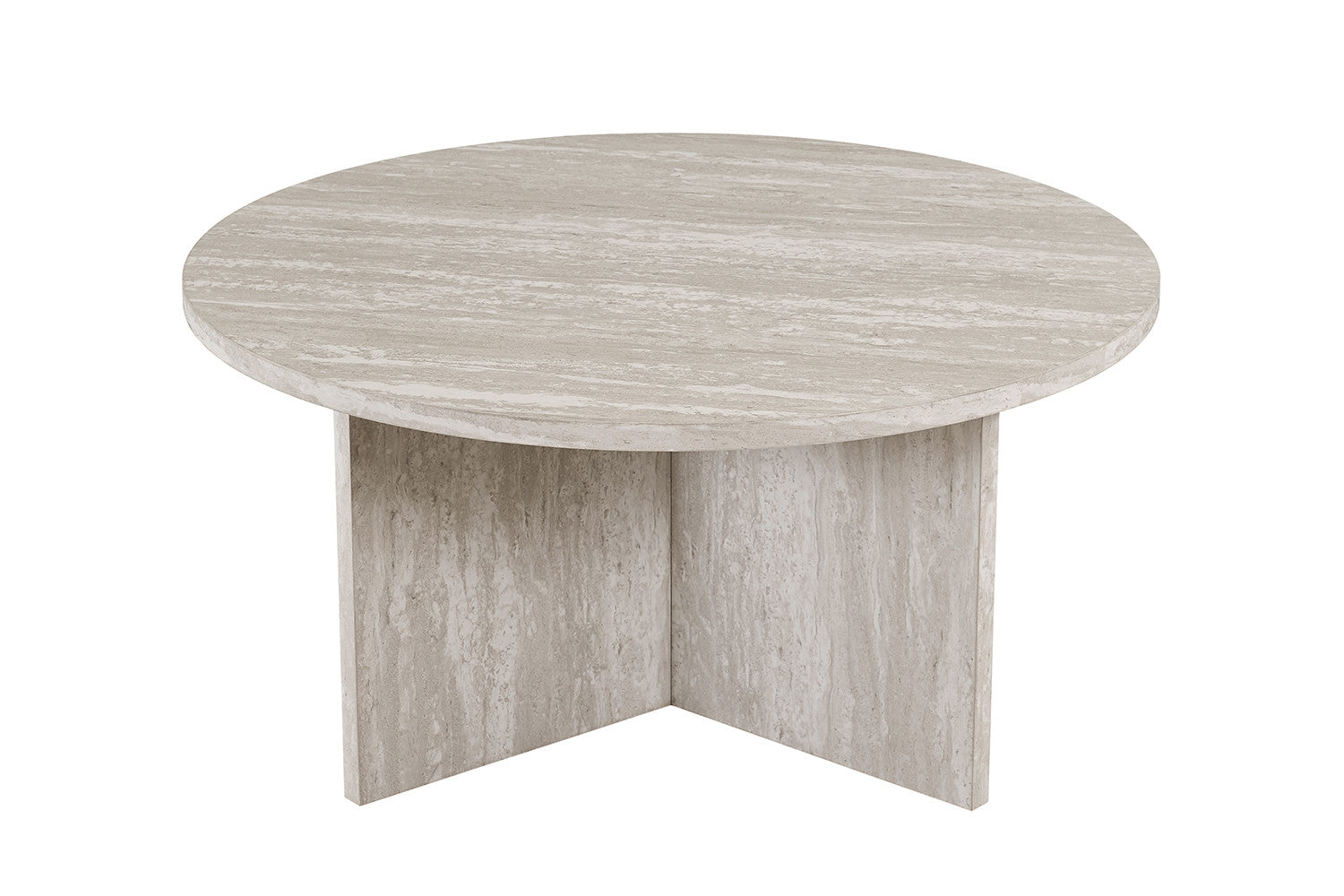 Salontafel 'Drasir' Rond Decor Travertin Grijs