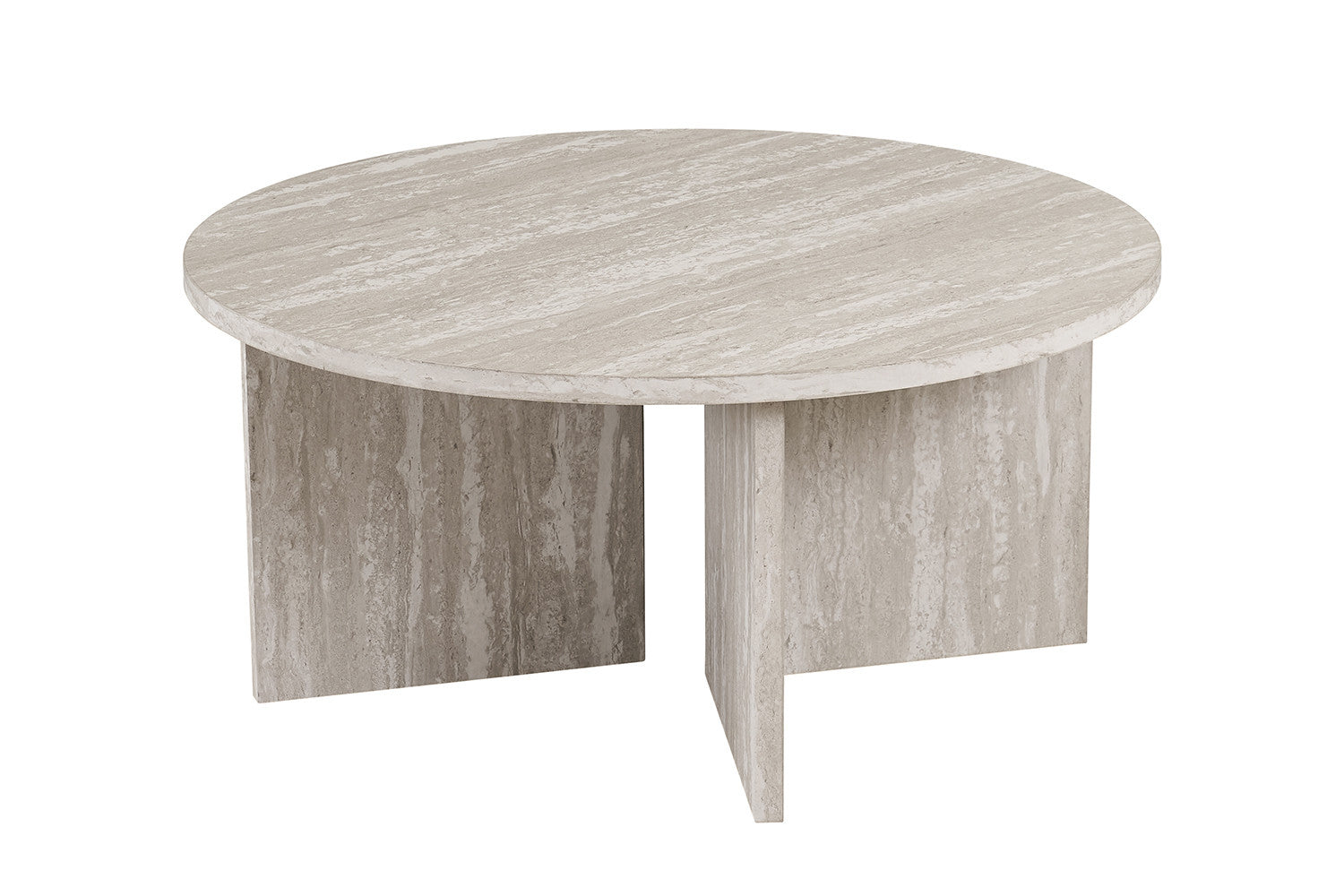 Salontafel 'Drasir' Rond Decor Travertin Grijs