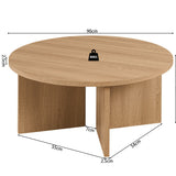 Salontafel 'Drasir' Rond Decor Eik Naturel