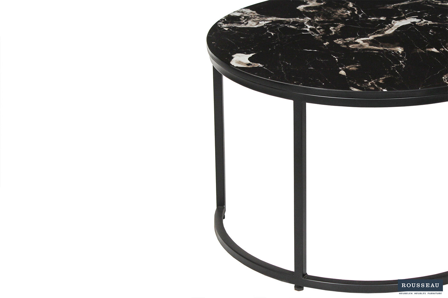 SALE - Salontafel 'Nazaro' 2-delig Composiet Marmer Zwart