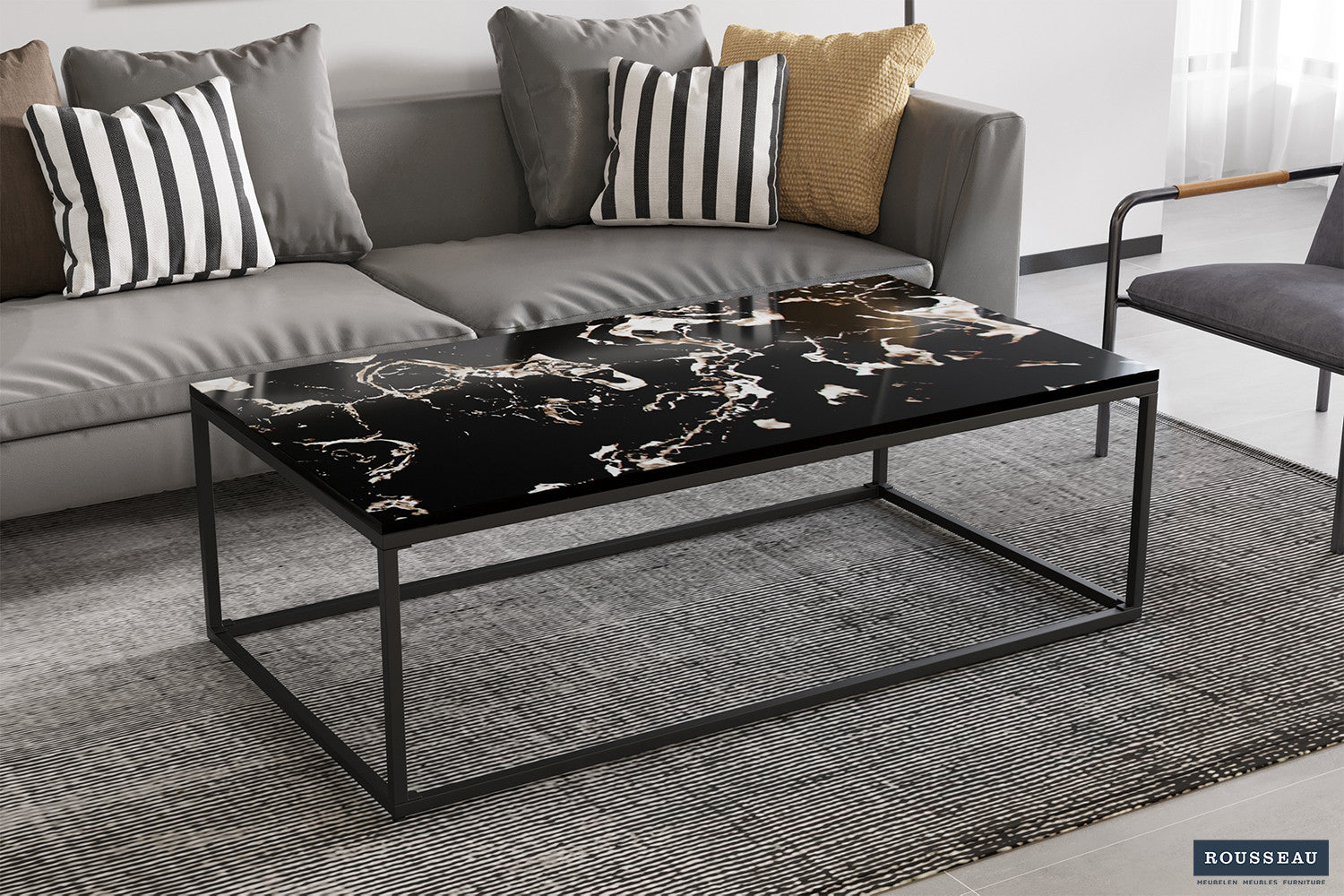 SALE - Salontafel 'Livorno' Composiet Marmer Zwart