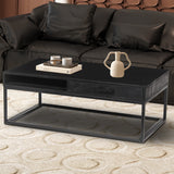 Salontafel 'Madeira' met lade Mango hout zwart