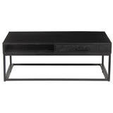 Salontafel 'Madeira' met lade Mango hout zwart