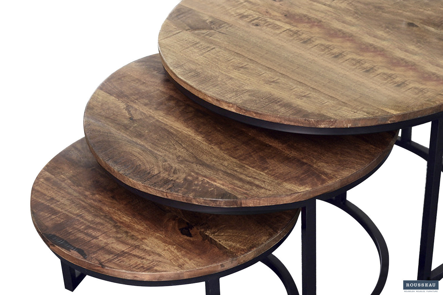 Salontafel 'Arnod' 3-delig Mangohout