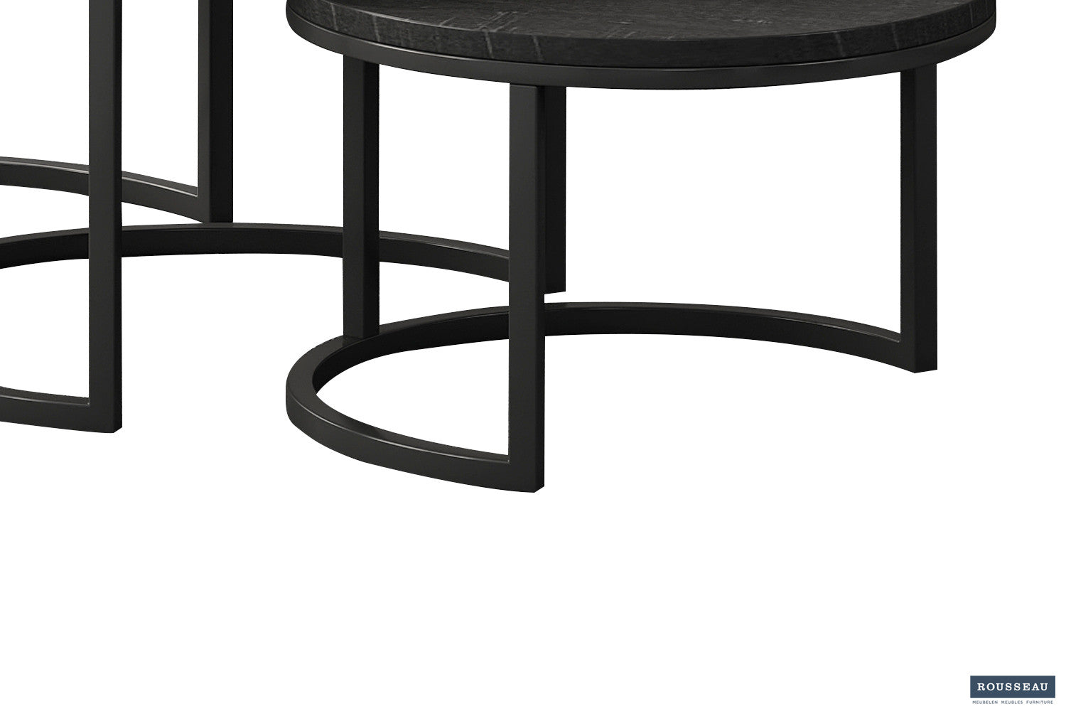 Salontafel 'Arnod' 3-delig Mango hout zwart