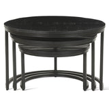 Salontafel 'Arnod' 3-delig Mango hout zwart