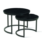 Salontafel 'Goja' 2-delig Mango hout zwart