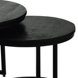 Salontafel 'Goja' 2-delig Mango hout zwart