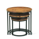 Bijzettafel 'Plano' 3-delig Mango hout