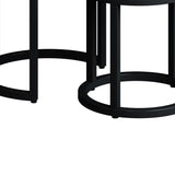 Bijzettafel 'Plano' 3-delig Mango hout zwart