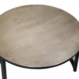 Salontafel 'Amira' 2-delig Verouderd Zilver