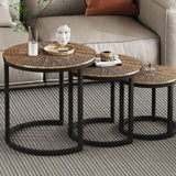 Salontafel 'Alicia' 3-delig Zon Goud