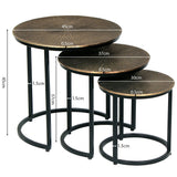 Salontafel 'Alicia' 3-delig Zon Goud