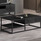 Salontafel 'Madeira' 120 cm Mango hout zwart