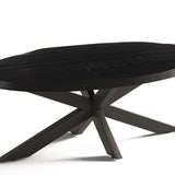 Salontafel 'Madeira' Ovaal Mango hout zwart