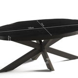 Salontafel 'Madeira' Ovaal Mango hout zwart