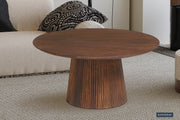 Salontafel 'Miguel' 80 cm Rond Mangohout Lichtbruin