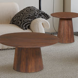 Salontafel 'Miguel' 80 cm Rond Mango hout Lichtbruin