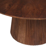 Salontafel 'Miguel' 80 cm Rond Mango hout Lichtbruin