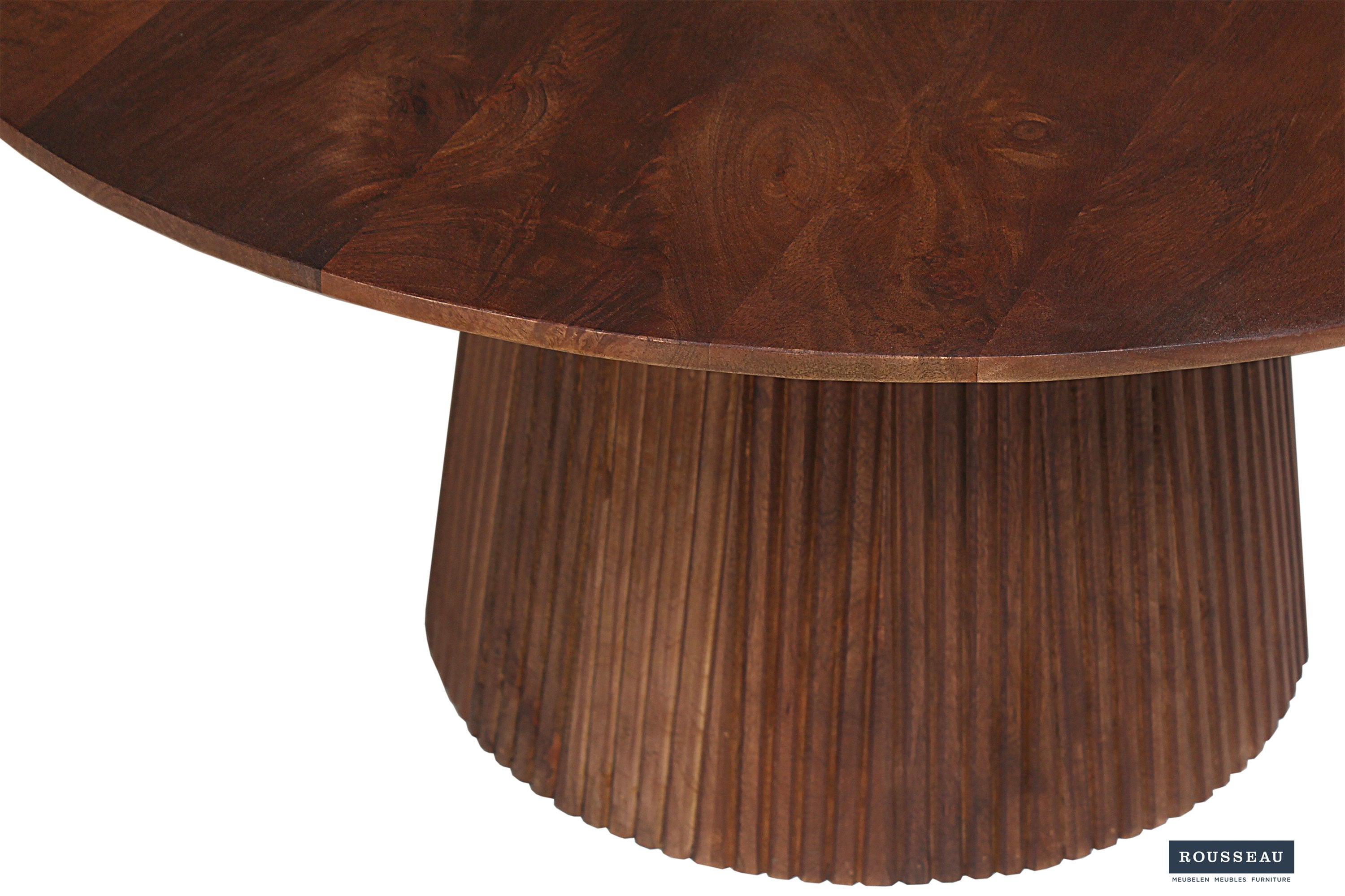 Salontafel 'Miguel' 80 cm Rond Mangohout Lichtbruin