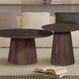 Salontafel 'Miguel' 80 cm Rond Mango hout Donkerbruin