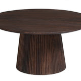 Salontafel 'Miguel' 80 cm Rond Mango hout Donkerbruin