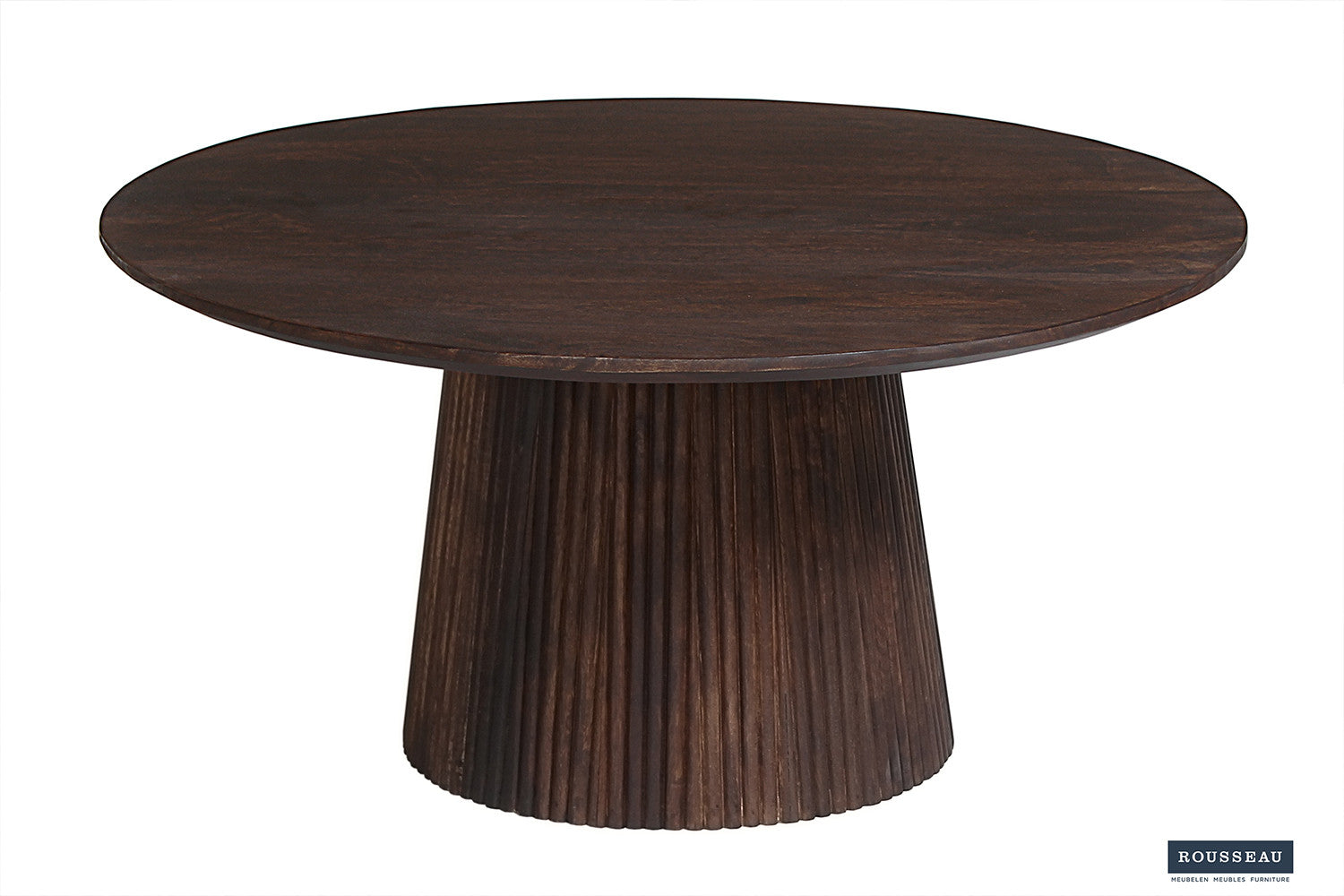 Salontafel 'Miguel' 80 cm Rond Mangohout Donkerbruin