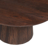 Salontafel 'Miguel' 80 cm Rond Mango hout Donkerbruin