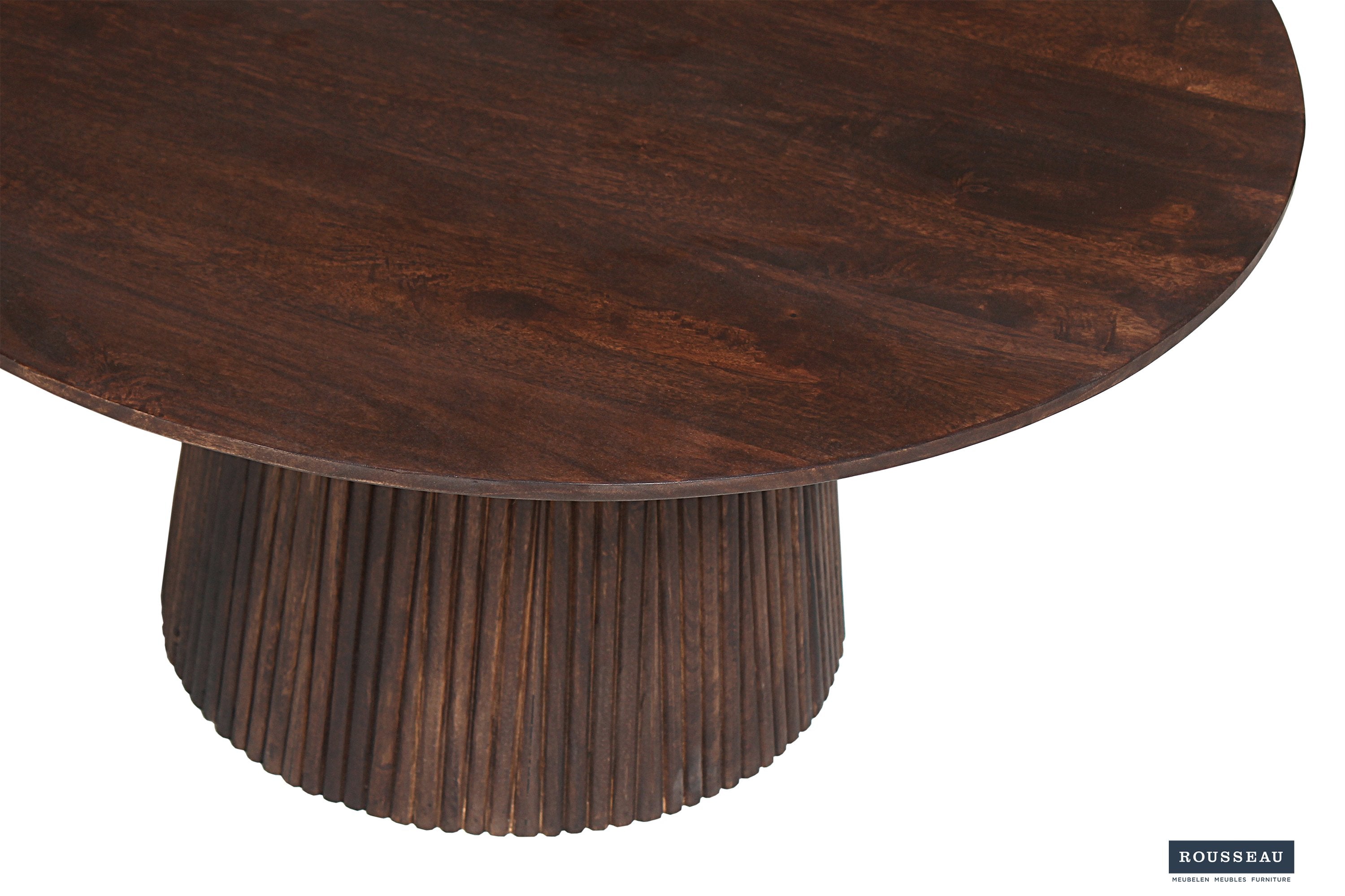 Salontafel 'Miguel' 80 cm Rond Mangohout Donkerbruin