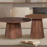 Salontafel 'Miguel' 50 cm Rond Mango hout Lichtbruin