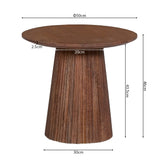Salontafel 'Miguel' 50 cm Rond Mango hout Lichtbruin
