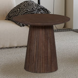 Salontafel 'Miguel' 50 cm Rond Mangohout Donkerbruin