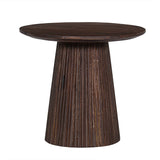 Salontafel 'Miguel' 50 cm Rond Mangohout Donkerbruin