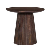 Salontafel 'Miguel' 50 cm Rond Mangohout Donkerbruin