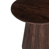 Salontafel 'Miguel' 50 cm Rond Mangohout Donkerbruin