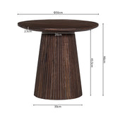 Salontafel 'Miguel' 50 cm Rond Mangohout Donkerbruin