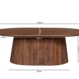 Salontafel 'Miguel' 120 cm Ovaal Mango hout Lichtbruin