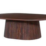 Salontafel 'Miguel' 120 cm Ovaal Mangohout Donkerbruin