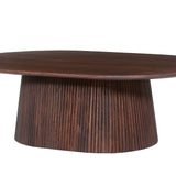 Salontafel 'Miguel' 120 cm Ovaal Mangohout Donkerbruin