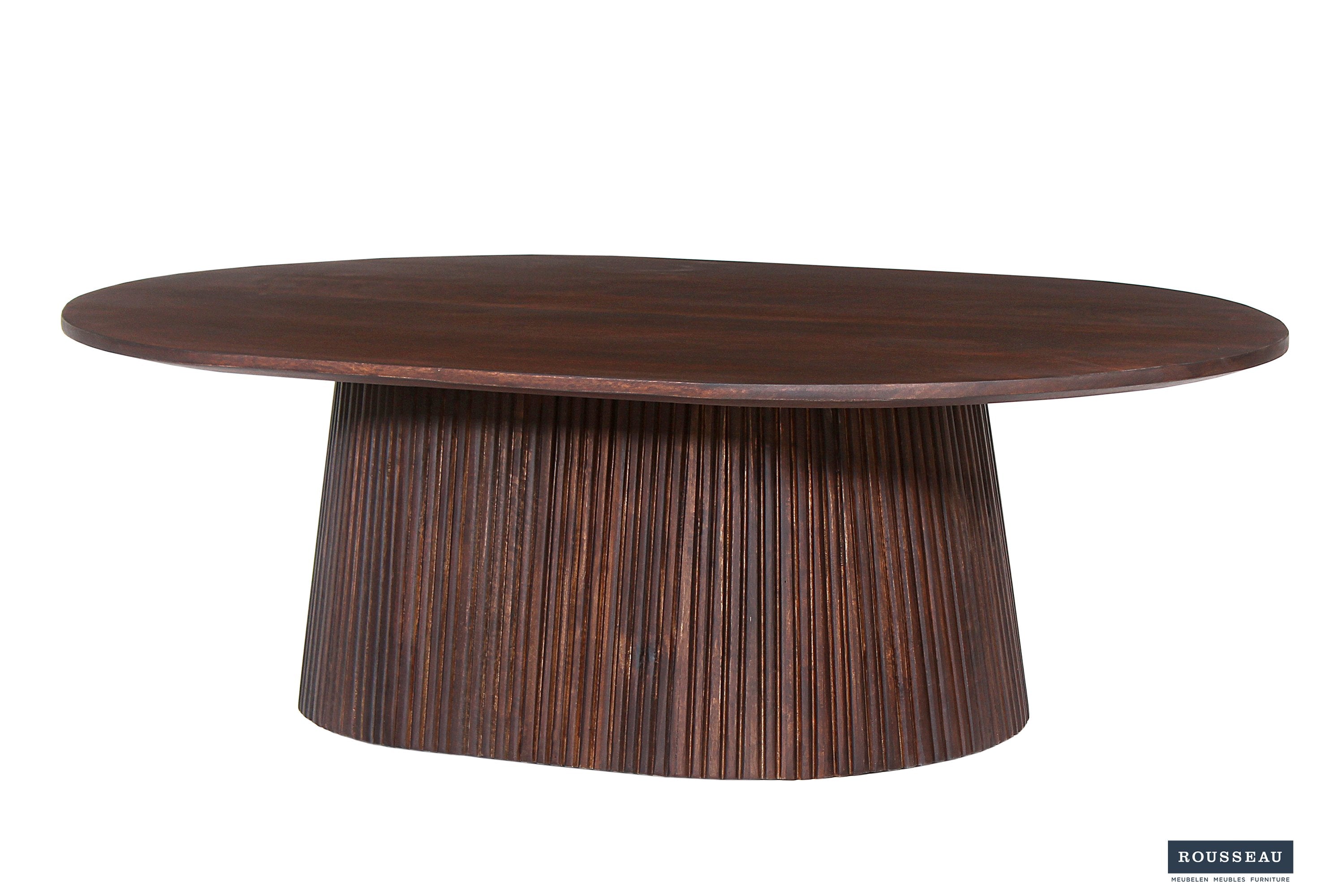 Salontafel 'Miguel' 120 cm Ovaal Mangohout Donkerbruin