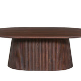 Salontafel 'Miguel' 120 cm Ovaal Mangohout Donkerbruin