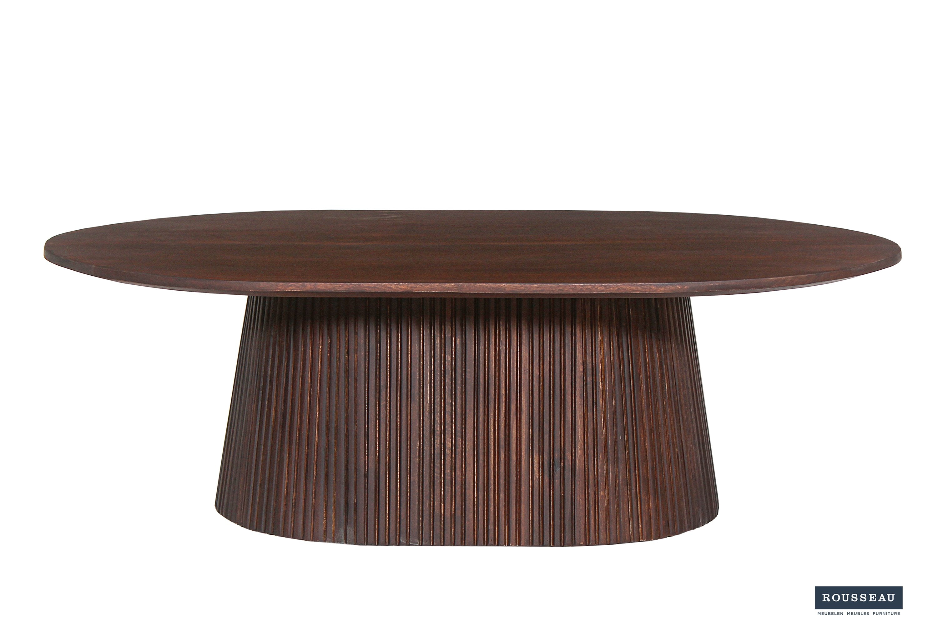 Salontafel 'Miguel' 120 cm Ovaal Mangohout Donkerbruin
