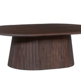 Salontafel 'Miguel' 120 cm Ovaal Mangohout Donkerbruin