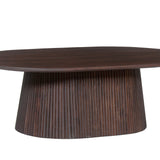 Salontafel 'Miguel' 120 cm Ovaal Mangohout Donkerbruin
