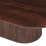 Salontafel 'Miguel' 120 cm Ovaal Mangohout Donkerbruin