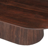 Salontafel 'Miguel' 120 cm Ovaal Mangohout Donkerbruin