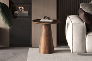 Salontafel 'Jules' 45x50 cm Rond Mangohout Lichtbruin