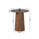 Salontafel 'Jules' 45x50 cm Rond Mango hout Lichtbruin